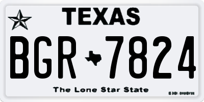 TX license plate BGR7824