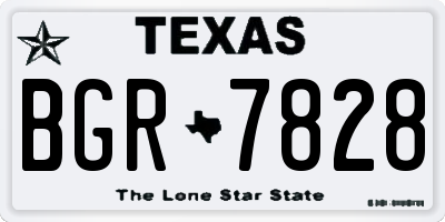 TX license plate BGR7828