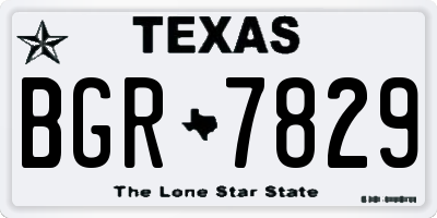 TX license plate BGR7829