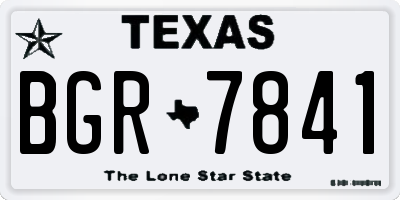 TX license plate BGR7841