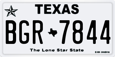TX license plate BGR7844