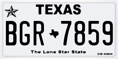 TX license plate BGR7859