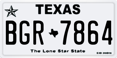 TX license plate BGR7864