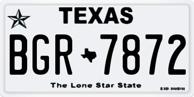 TX license plate BGR7872