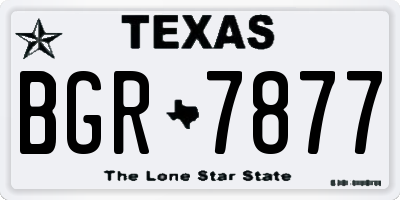 TX license plate BGR7877