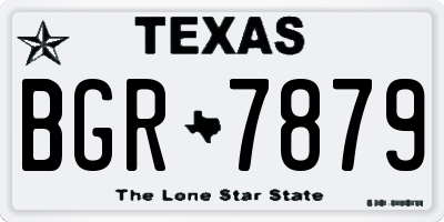 TX license plate BGR7879