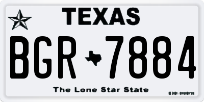 TX license plate BGR7884