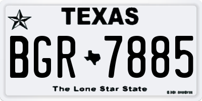 TX license plate BGR7885