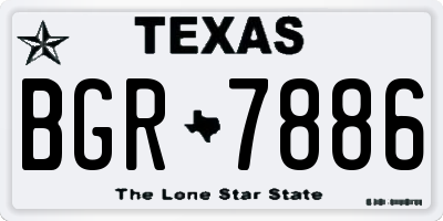 TX license plate BGR7886