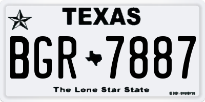 TX license plate BGR7887