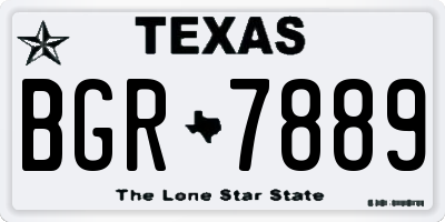 TX license plate BGR7889
