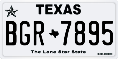 TX license plate BGR7895