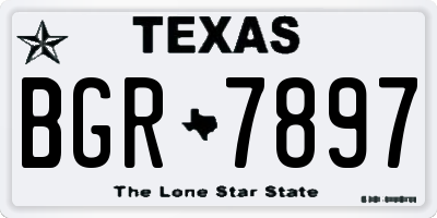 TX license plate BGR7897