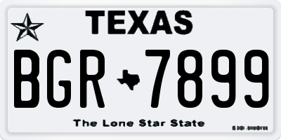 TX license plate BGR7899