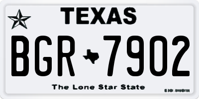 TX license plate BGR7902