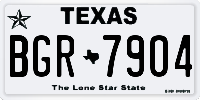 TX license plate BGR7904