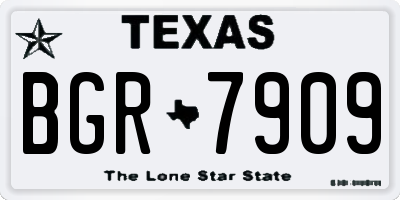 TX license plate BGR7909