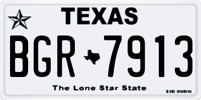 TX license plate BGR7913