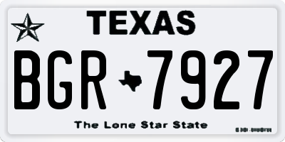 TX license plate BGR7927
