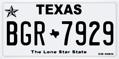TX license plate BGR7929