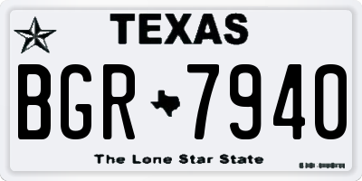 TX license plate BGR7940