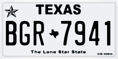 TX license plate BGR7941