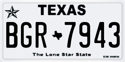 TX license plate BGR7943