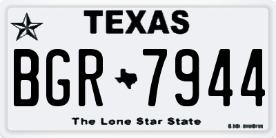 TX license plate BGR7944