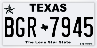 TX license plate BGR7945
