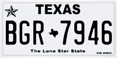 TX license plate BGR7946