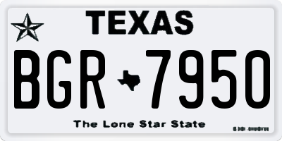 TX license plate BGR7950