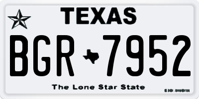 TX license plate BGR7952