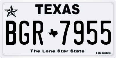 TX license plate BGR7955