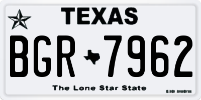 TX license plate BGR7962