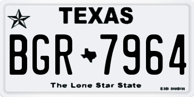 TX license plate BGR7964