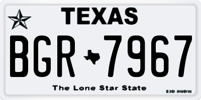 TX license plate BGR7967