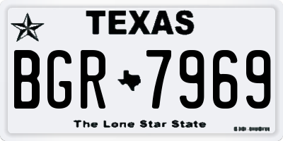 TX license plate BGR7969