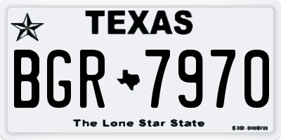 TX license plate BGR7970