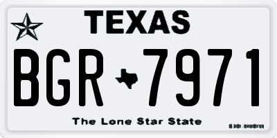 TX license plate BGR7971