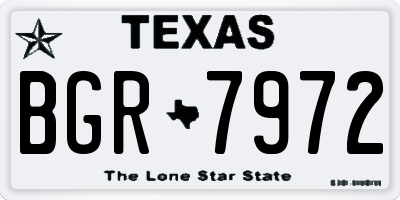 TX license plate BGR7972