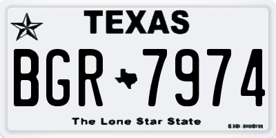 TX license plate BGR7974