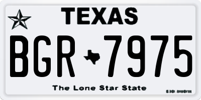 TX license plate BGR7975