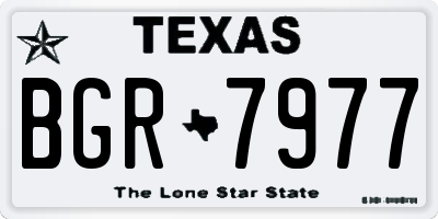 TX license plate BGR7977