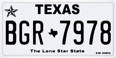 TX license plate BGR7978