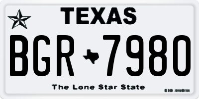 TX license plate BGR7980