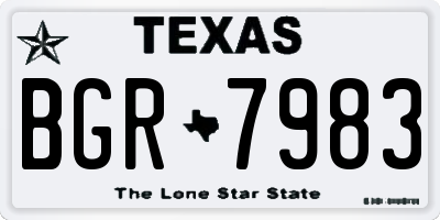 TX license plate BGR7983