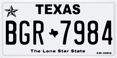 TX license plate BGR7984