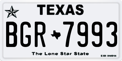 TX license plate BGR7993
