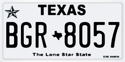 TX license plate BGR8057