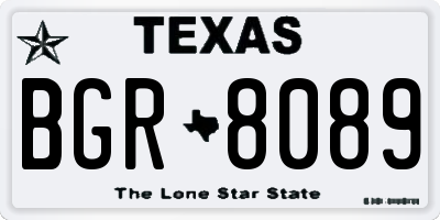 TX license plate BGR8089